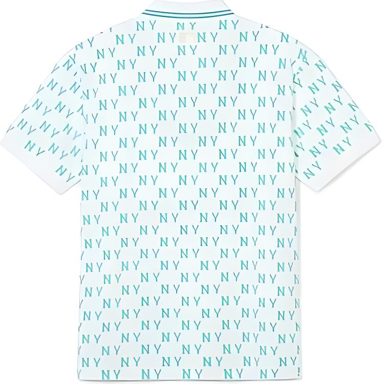 New MLB New York Yankees Old Flower Polo Shirt Unisex Ecru 3APQM0443-50WHS