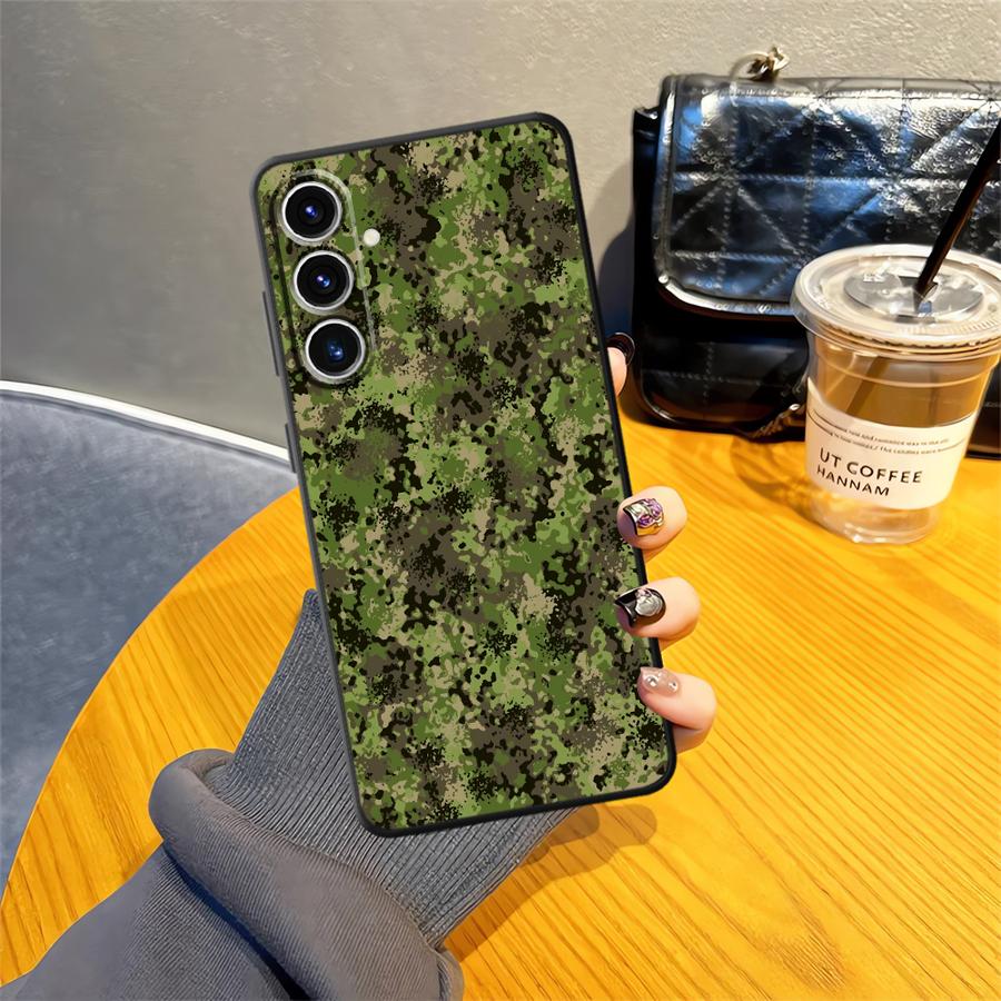 Camouflage Pattern Soft Back Phone Cover Case for Samsung Galaxy A24 A31 A16 A21s A22 A23 A33 A34 A14 A15 A35 A41 A51 A52 A54