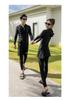 Couple's Long Sleeve Split Hoodie Swimsuit: Women's Sun Protection Surf Suit & Men's Beach Swimwear