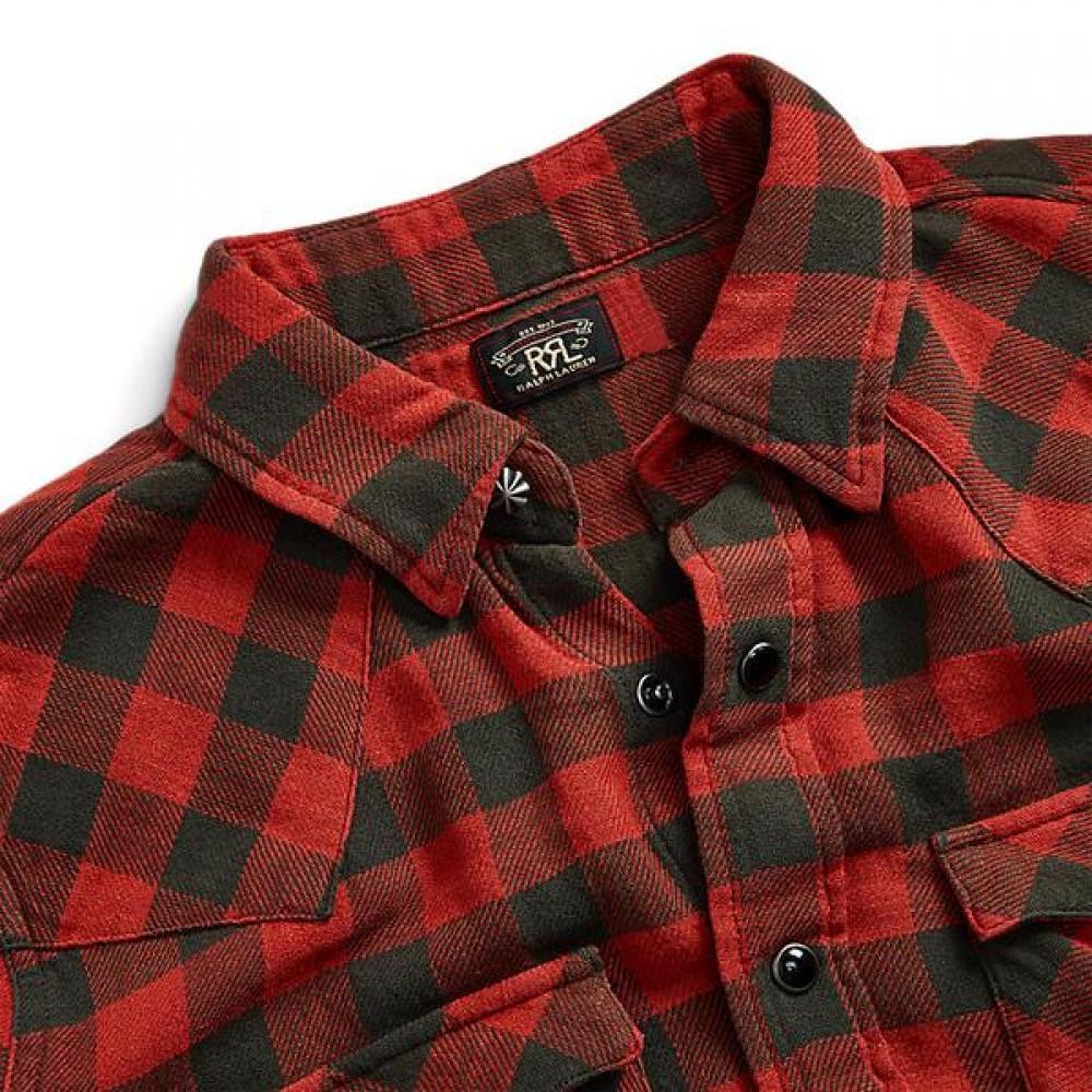 Ralph Lauren Western Shirt Plaid Cotton Linen Wmrrshtn6820060600