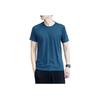 Adidas Solid Color Print Logo Stripe Round Neck Quick-Dry Short Sleeve T-Shirt Men Tops Light-Blue CE0819