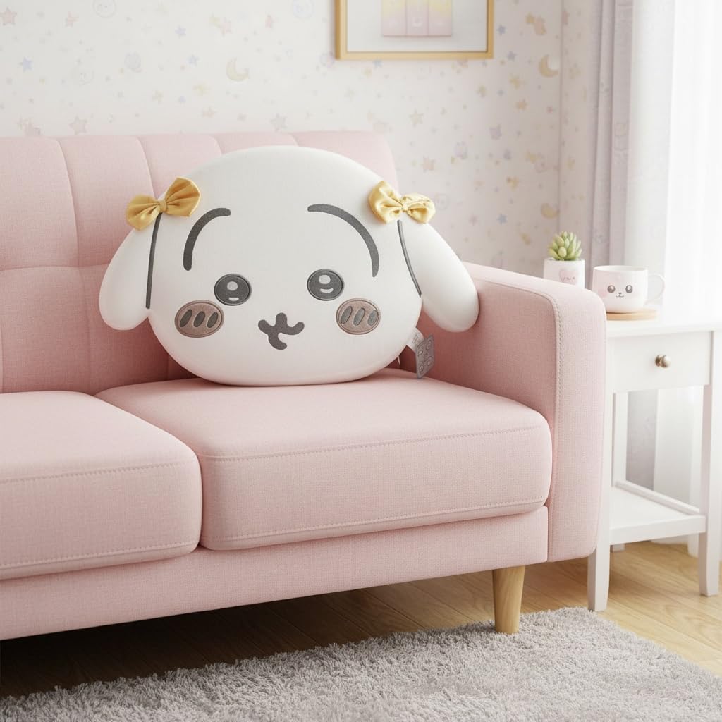 ChiiKawa (Rabbit) Memory Foam Cushion - Ribbon - Approx. 43cm, Unused, Official Prize, Amusement-Only Prize