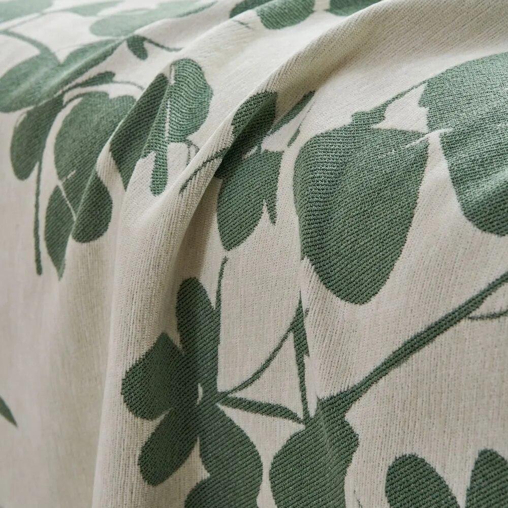 Fish Print Blanket Single Four Season Chenille Sofa Cover Dust Anti-cat Scratch Protection Cover Sofa Leaf Blanket Mat