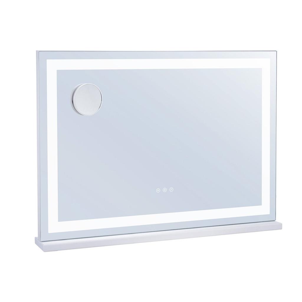 Lighted Makeup Mirror 3 Color Vanity w/ USB Desktop Wall-mount 31.5x21.7in
