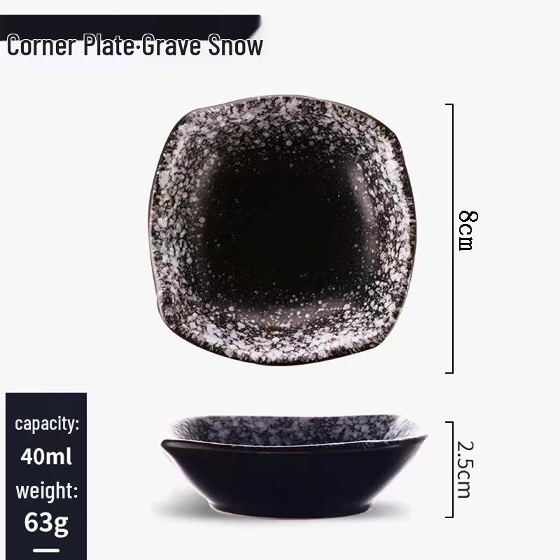 Japanisches Keramik-Dip- & Sojasaucen-Schälchen-Set - Snackteller & Geschirr