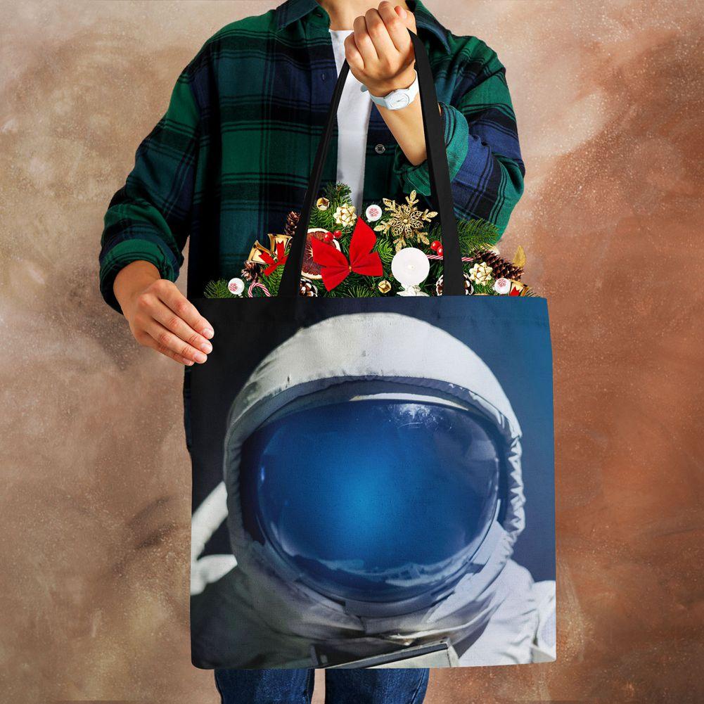 Damska płócienna torba na ramię Kosmonauta Harajuku 2022 Używana Duża pojemność Codzienna torebka Shopper Podróżna Torba Tote Książki KTY