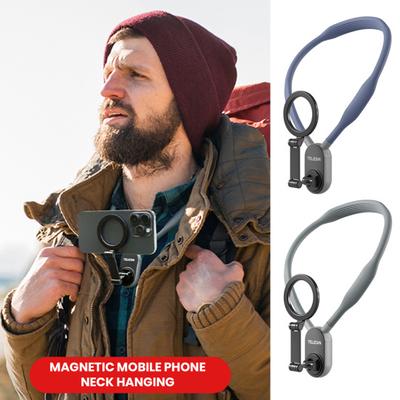 Magnetic Neck Mount Holder Phone Release for iPhone Quick Selfie Hands Free Vlog Video Necklace Silicone
