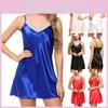 Robe de nuit sexy élégante pour femme avec dentelle florale et décolleté plongeant