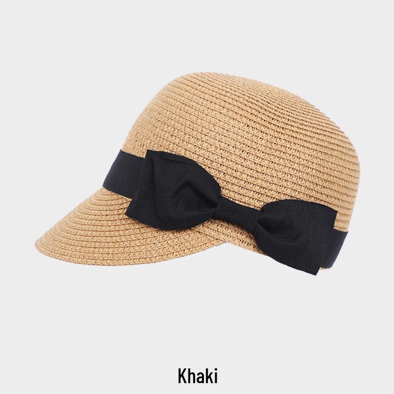 Women's Japanese-Style Casual Straw Fedora with Bowknot—Ideal for Sunshade and Beach Outings.