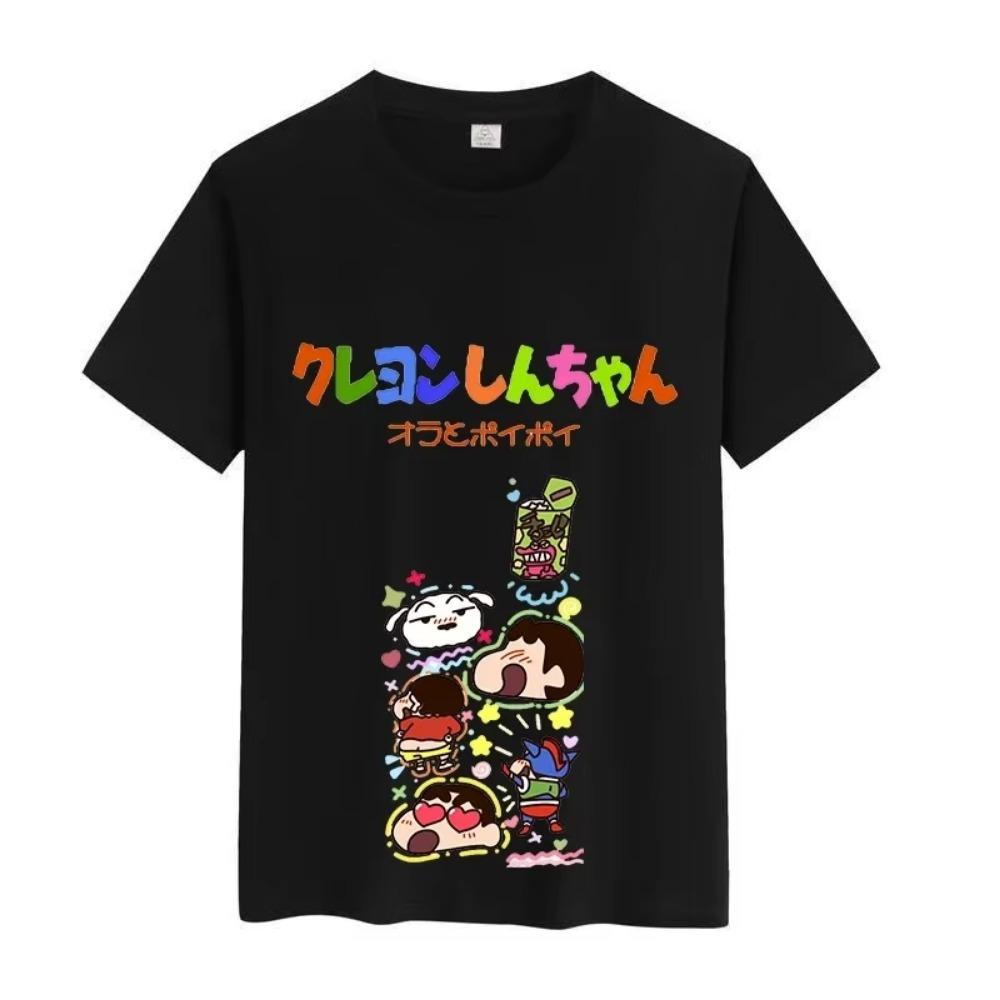 Anime Crayon Shin-chan Boys Girls Cotton T-Shirt Summer Short Sleeve Children Top Cartoon Printed T Shirt Fashion Kid Tee