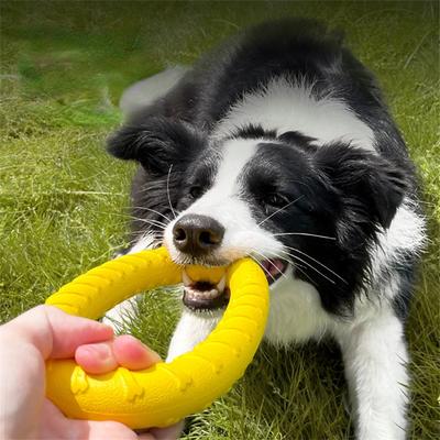 Dog Toys Pet Flying Discs Training Ring Puller Anti-Bite Floating Interactive Supplies Dog Flying Disk Toys Aggressive Chewing