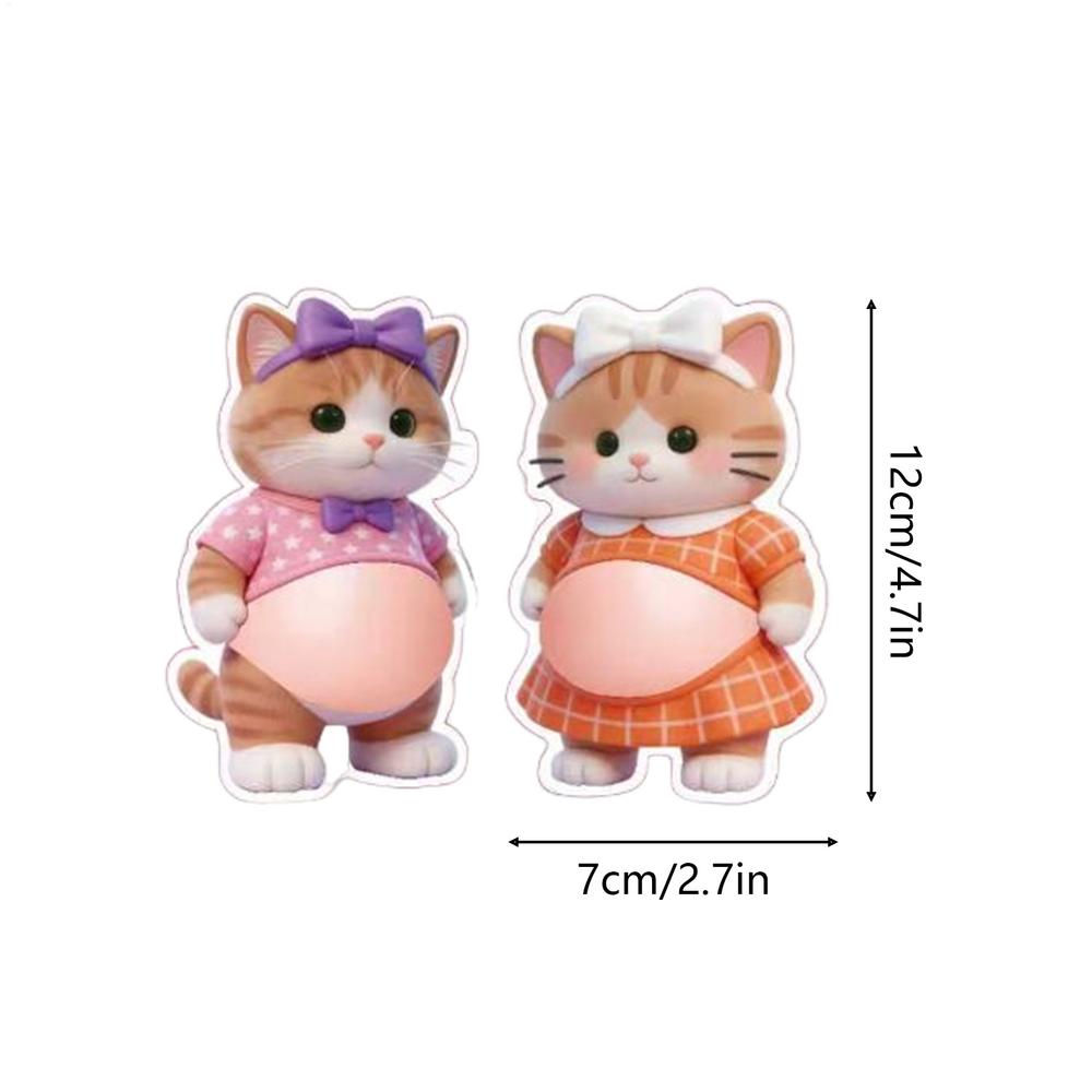 Cartoon Stickers 2 Pieces Soft Belly Sensory Decals Kids Stickers 3D Squeeze Toy For Children Girls Teens Students Scrapbooking