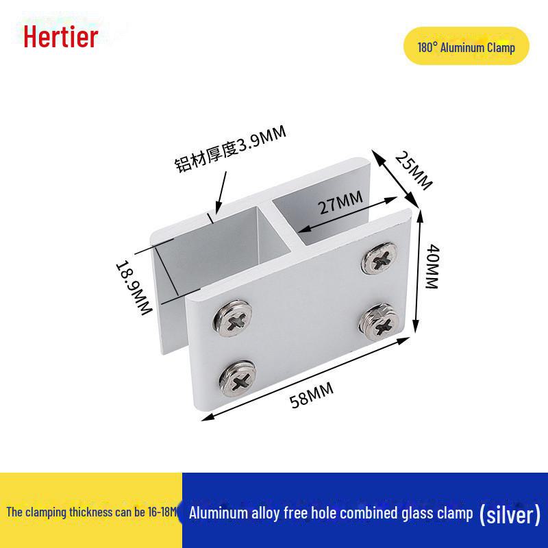 Aluminiowy uchwyt do stojaka na szkło do drewna i płytek