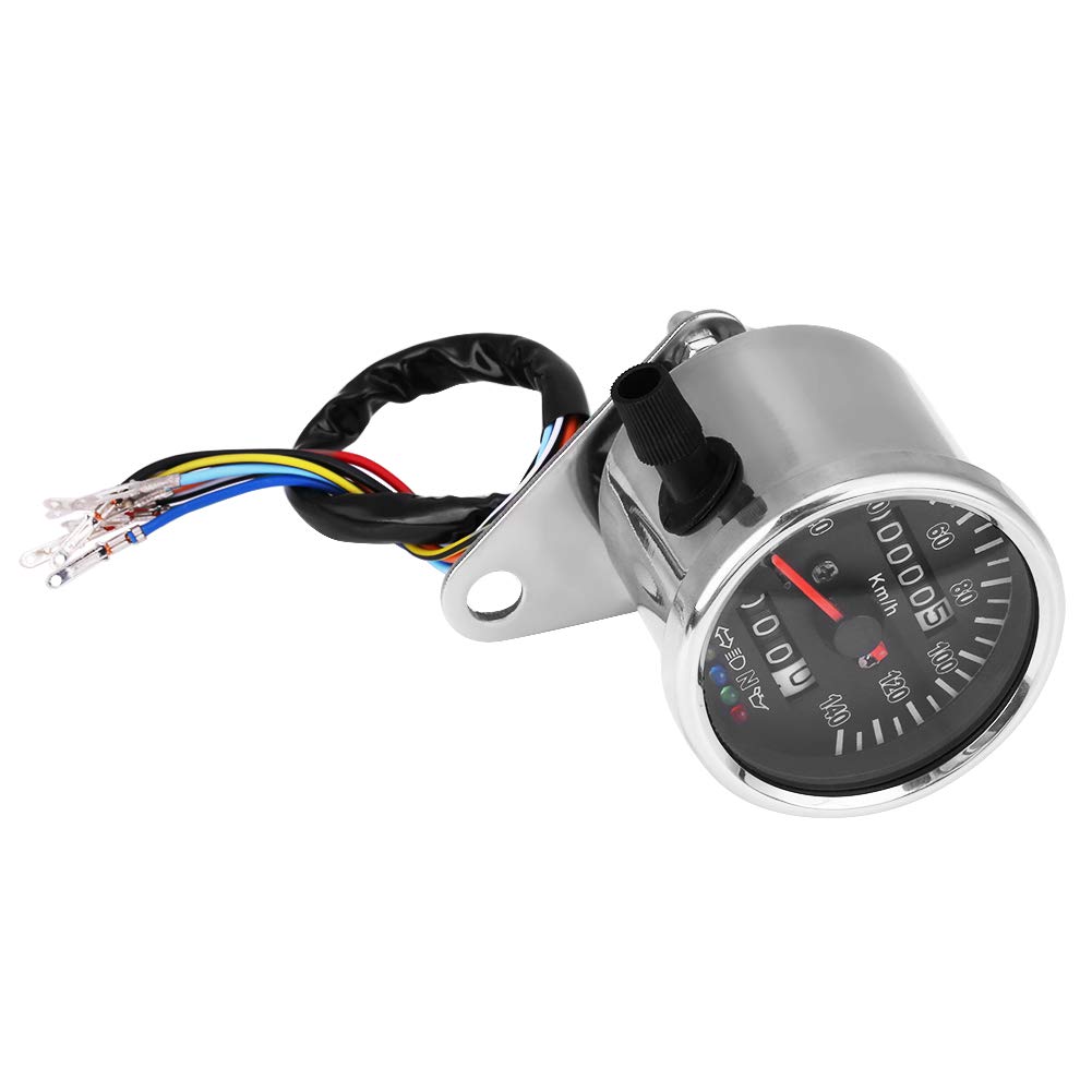 65mm Speedometer Mechanical Waterproof UV Protection LED Light Motorcycle Odometer with Indicator