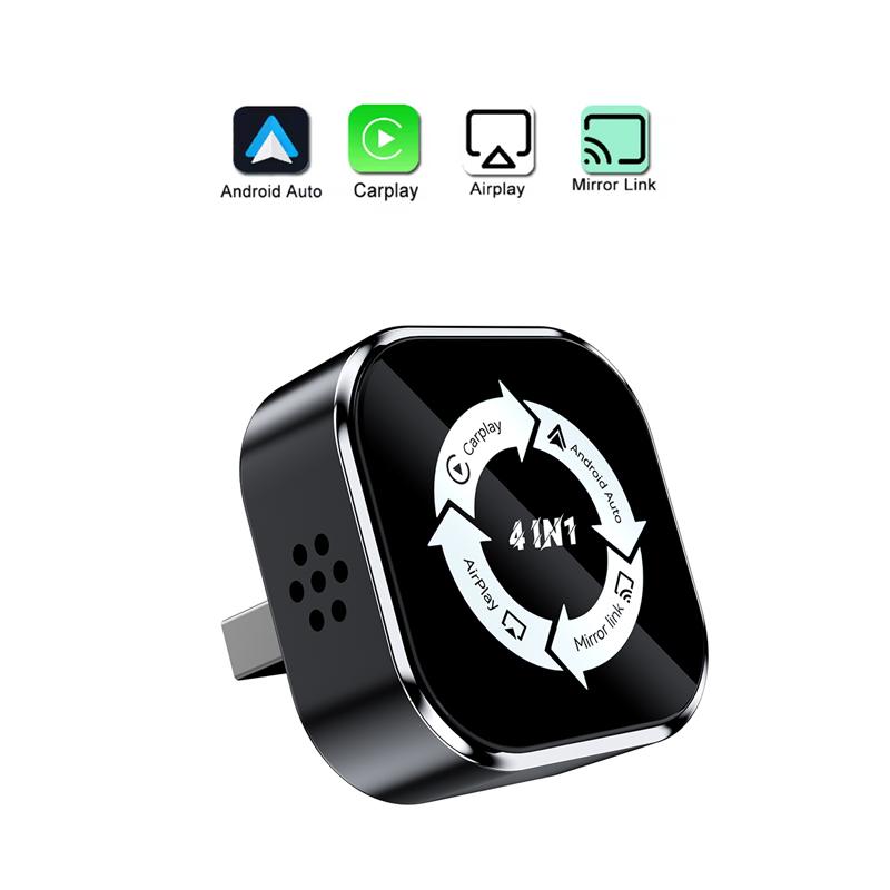 

New 4-in- 1 Wireless Car Carplay Airplay Mirror Link Android Auto Connect 3in1 Wireless Carplay Adapter for Apple and Android A2