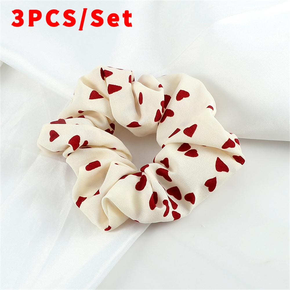 3PCS/Set Fashion Women Girls Hair Bands Elastic Large Heart Decoration Headband Hair Accessories Ponytail Holder Gifts