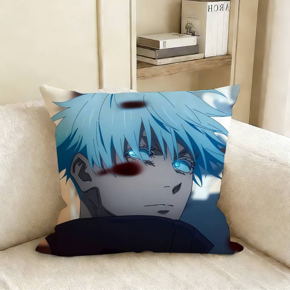 SSatoru GGojo JJujutsu KKaisen Pillow Case Living Room Sofa Cushion Cover Suitable For Home Bedroom Room Decoration