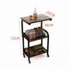 Merytes 3-Tier Kitchen Cart, Open Shelf, Kitchen Rack, Gap Storage, Wooden Shelf with Steel Shelves, Multi-Function Storage Shelf
