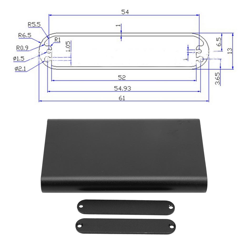 13x61 0mm Aluminum Alloy Enclosure Waterproof Instrument Project Case Box for Circuit Board GPS Decoder