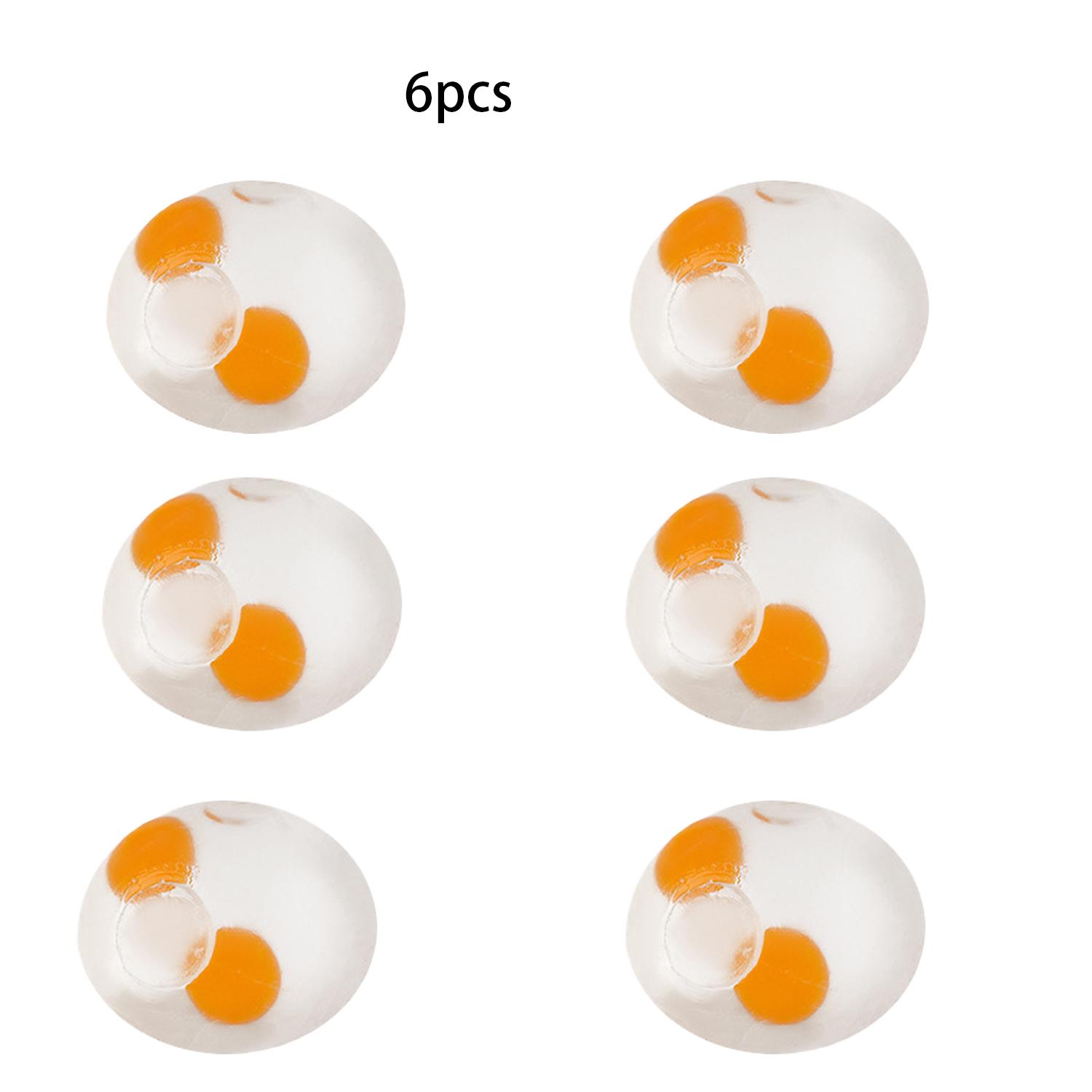 

6 шт. Забавное яйцо-пищалка - Прозрачное яйцо с желтком, Забавное сжимаемое, Наполнитель для пасхальной корзины, Оригинальный подарок для снятия стресса Other