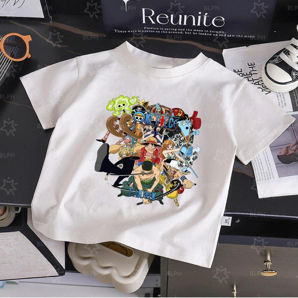 One Piece Anime Character Kids TShirt Featuring Luffy Zoro Nami and More Perfect for Anime Fans 100