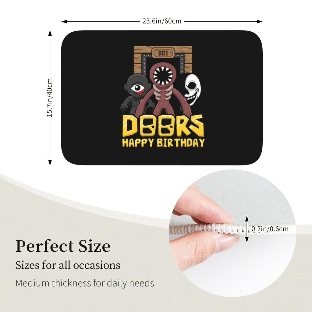 st,large,Doors Ambush Horror Game Door Floor Kitchen Bathroom Mats Anti-Slip Indoor Doormat Living Room Entrance Carpet Rug
