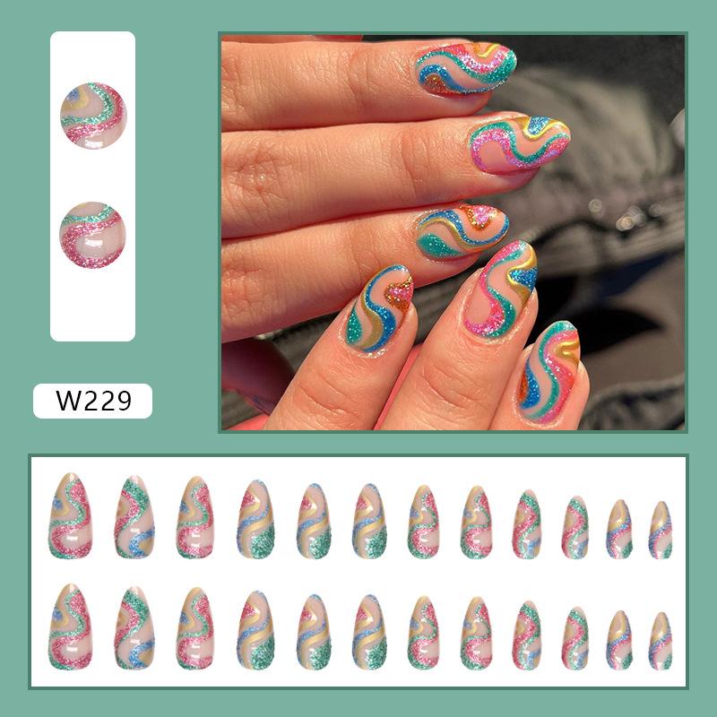 Wear Armor 24 Pieces Combination 00 Nail Art Pieces European and American Style Press On Nails