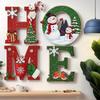 Ensemble de Panneaux Européens de Noël pour la Maison - Décoration Murale en Bois avec Ambiance Festive des Fêtes - Parfait pour la Décoration de Fêtes ou la Maison