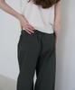 FROMWHERE Elastic Wide Pants Charcoal