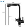ULA Filtered Kitchen Faucets Hot and Cold Drinking Water 3-ways Filter Kitchen Sink Mixer 360 Rotation Taps