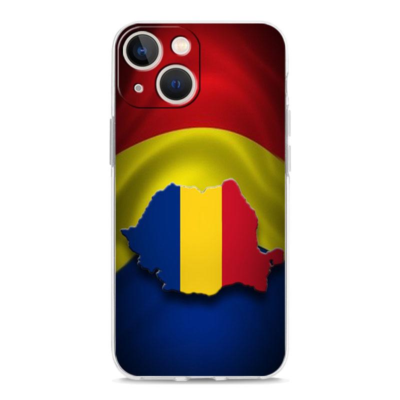 Phone Case For iPhone 17 Air Cases iPhone 16 15 12 13 14 Pro Max SE 7 8 Plus iPhone11 Clear Soft Cover Romania Flag