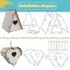 Wooden Home Decoration DIY Hand Painted Crafts Graffiti Bird House Set 30ML