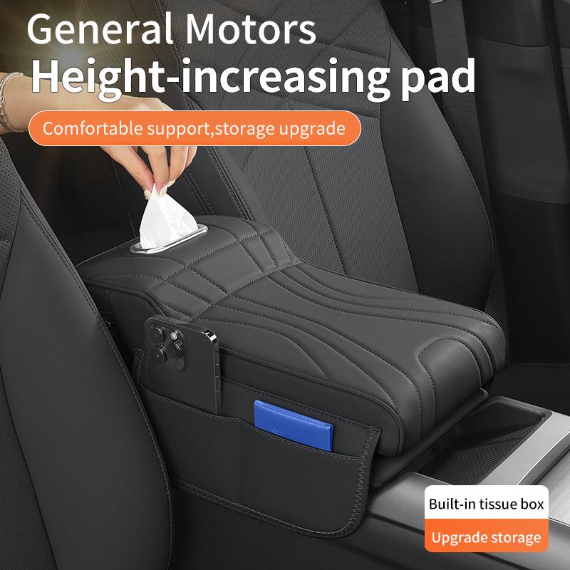 Car Armrest Pad For Buick 2024 2025 Car Armrest Box Height Increase Leather Protective Cover Storage Bag Auto Styling