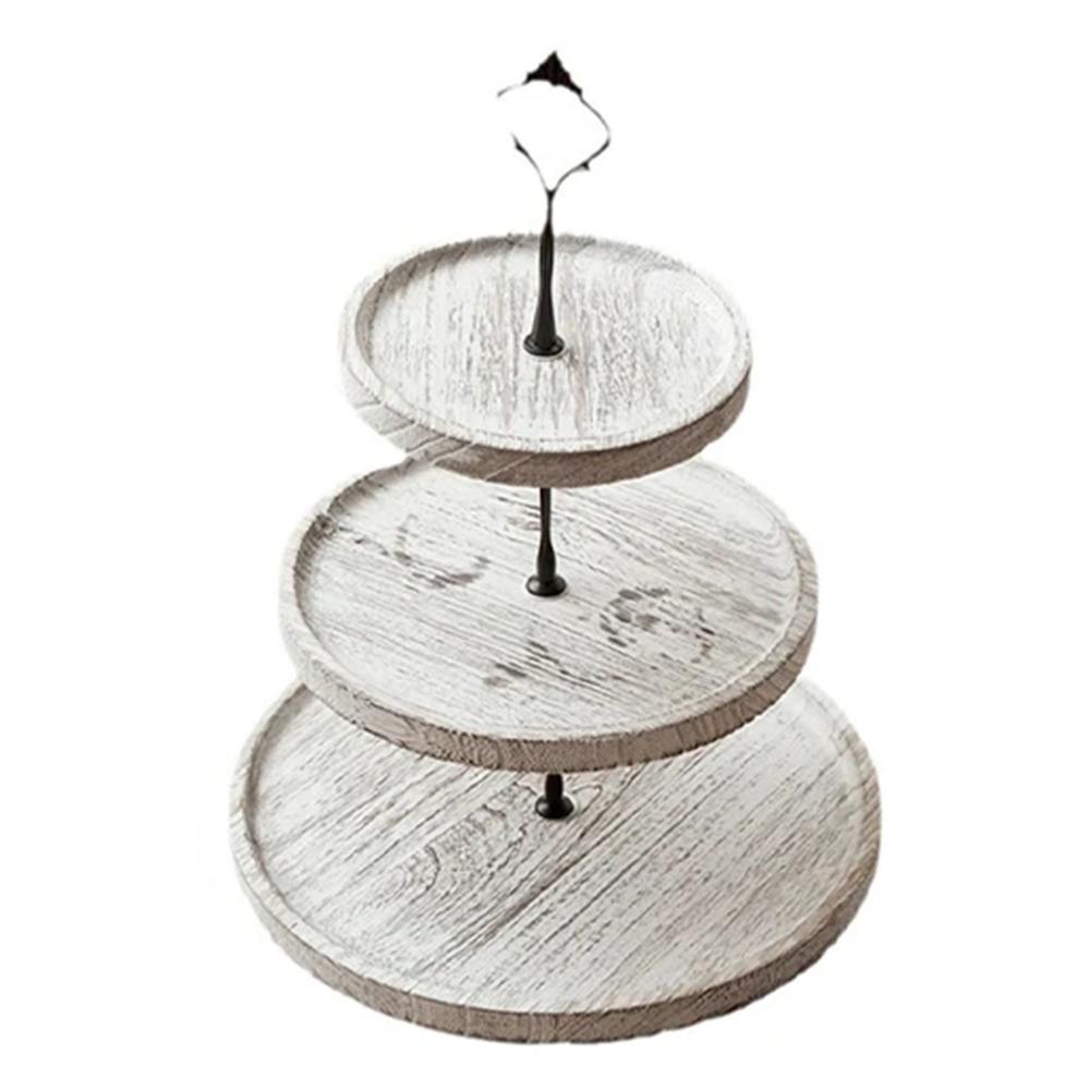 Decorative Wooden Cupcake Stand 2/3-Layer Cake Serving Tray Cupcake Holder Shelf  Dried Fruit