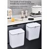Hanging Kitchen Trash Can with Lid 9L Large Capacity Compost Bin for Under Sink or Countertop