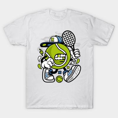 T-Shirt Damen Tennisspielerin Thug Harajuku Print Kawaii Tshirt Sommer Kurzarm Damen T-Shirt Top T-Shirt