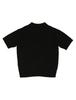 CLEVER FIELD Urban Cotton Cable Collar Knit_Black