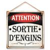 [R4339] - Metal Plaque 'Toilets' (be Careful Exiting Gear) - 20x20cm