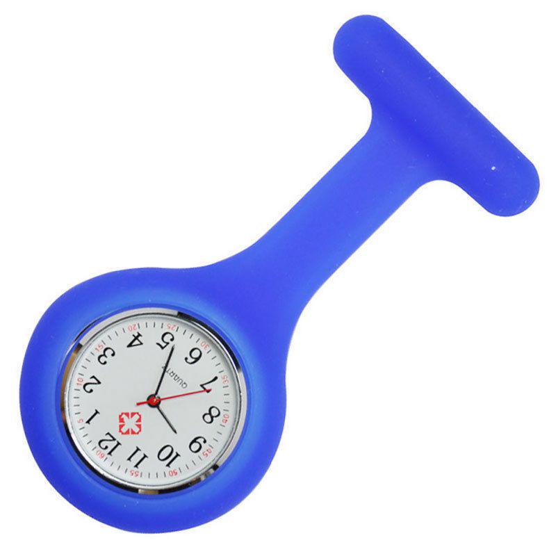 Krankenpflege-medizinische Hängeuhr mit Muster, schlichtes Silikon, Krankenschwester-Taschenuhr, Brosche, Tunika-Uhr