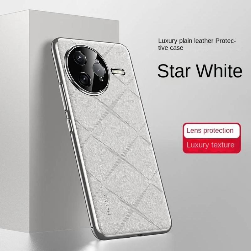 

Для POCO F7 Ultra Розкішний шкіряний чохол з гальванічним покриттям рамки для Xiaomi POCO F7 Pro F7ultra Захисний протиударний бампер For POCO F7 Ultra білий