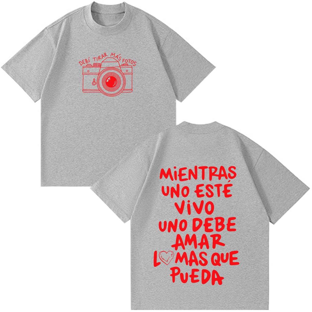 Rapper Bad Bunny T Shirts Debi Tirar Mas Fotos DTMF World Tour Concert Tees Fashion Hip Hop Oversized Top TShirt