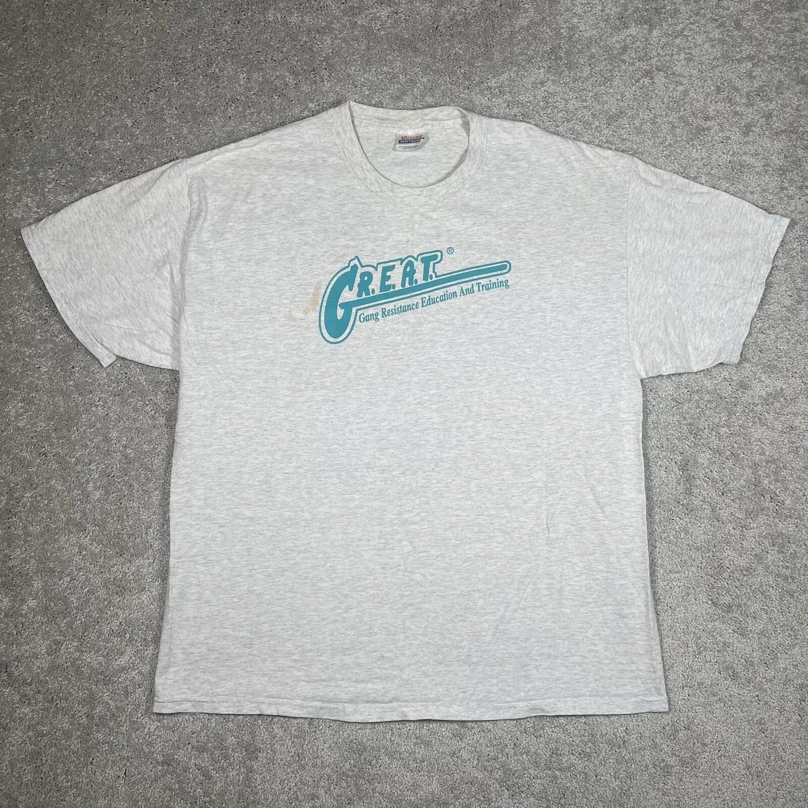 

Vintage GREAT Gang Resistance Education and Training T-Shirt Size XL M