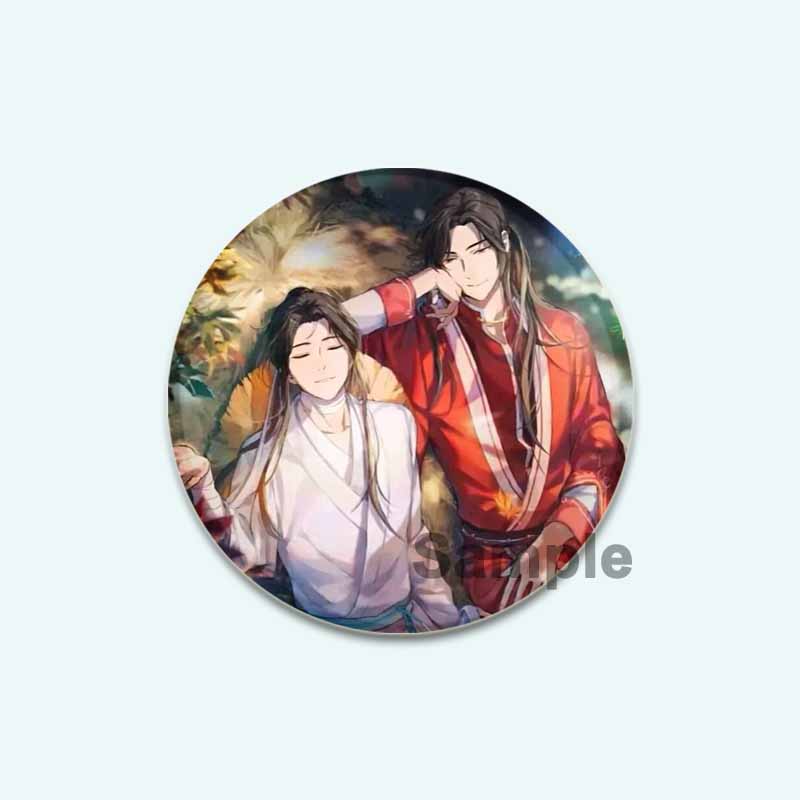 32/44/58 mm Anime Heaven Official's Blessing Badge Hua Cheng/Xie Lian Cartoon-Broschen, handgefertigt, niedliche Emaille-Anstecker als Schmuck, Geschenk-Accessoire