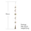 Living Room Wooden Boho Wall Hanging Wall Decor Moon Garland Moon Phase