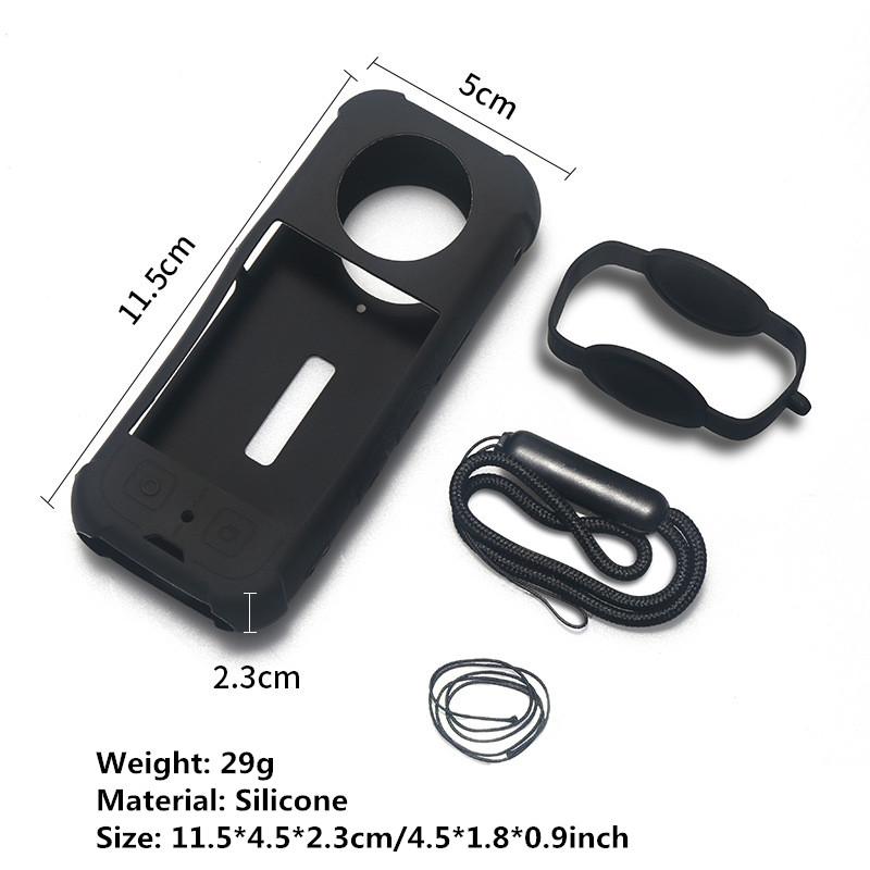 Frame Cage for Insta360 X3 Panoramic Action Camera Dustproof Silicone Protective Case Lens Protector for Insta360 X3 Accessories