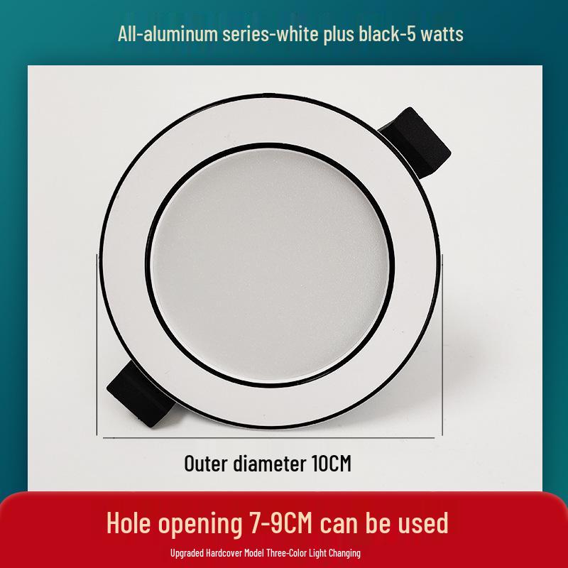 Dreifarbige dimmbare Einbauspots für Wohnzimmerdecke, 7,5 Ausschnittloch