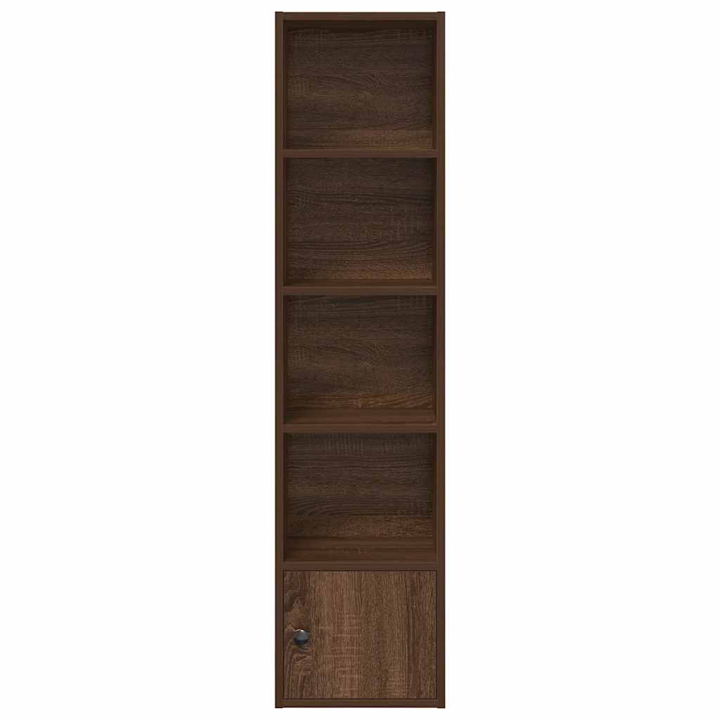 Bookshelf Brown Oak Effect 31 x 24 x 127 cm Engineered Wood