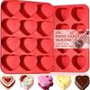 Food Grade Silicone Heart-Shaped Mousse Cake Mold 12-Cavity French Pastry Mold  Ice Cube Making