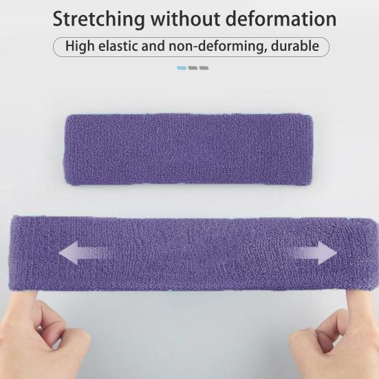 1 Set Kids Sports Headband Wristband Ball Embroidery Stretch Breathable Sweat Absorbing Boys Girls Knitted Wrist Protector Sweatband