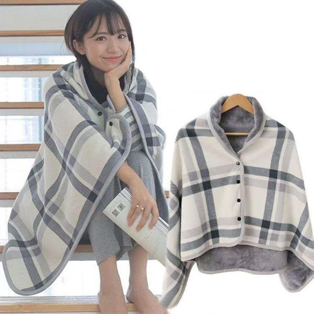 Keep Warm Multi-function Shawl Blanket Flannel Lazy Casual Office Blanket  for Women and Office Use